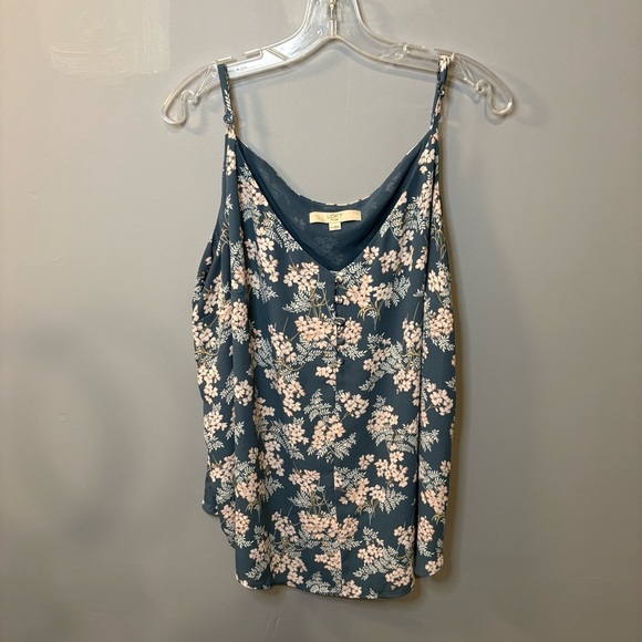 LOFT plus Floral Camisole in Blue and White plus size 18 - Picture 1 of 8